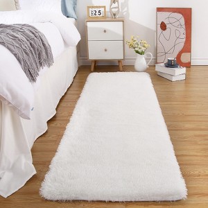 Luxury Modern Plush Fluffy Velvet Rug 5 x 8 ft, Faux Wool Rugs with  Non-Slip & Washable,for Bedroom Living Room Nursery - 1 of 4