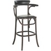 Kenny Bar Stool Brass Nail Heads - MCR4687 - Antique Black - Safavieh - 3 of 4