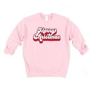 Simply Sage Market Women's Graphic Sweatshirt Retro Merry Christmas - 1 of 2