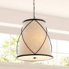 19" 3-Light Milo Rustic Farmhouse Iron LED Pendant Oil Rubbed Bronze - JONATHAN Y: UL Listed, Adjustable Height, Includes Mounting Hardware - 2 of 4