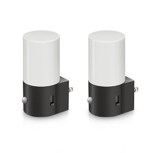 YANSUN LED Motion Sensor Night Light Plug 100LM Dimmable, 3000K Soft White, Auto On/Off (2-Pack) - 1 of 1