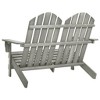 vidaXL 2-Seater Patio Adirondack Chair&Ottoman Fir Wood White - 4 of 4