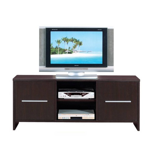 Sleek And Wide Tv Stand With Two Cabinets Brown Benzara Target