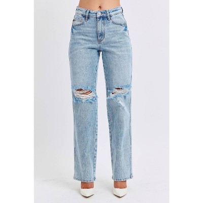 Women's High Waist Rigid Magic Destroy 90's Straight Jean - Judy Blue