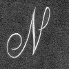 Avanti  Granite with Silver Script Monogram Bath Towel Letter   N - 2 of 3