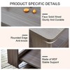 COWLOWN Tea Table, Gray Wood Grain Double Layered Rectangular Coffee Table for Living Room, Bedroom - 2 of 4