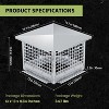 COZONY Chimney Cap 304 Stainless Steel Mesh Cover, Weatherproof Spark Arrestor with Easy Bottom Installation, Outdoor Flue Tile Guard, Silver - 2 of 4