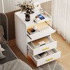 Vlsrka 3 Drawer Nightstand With Light - 3 of 4