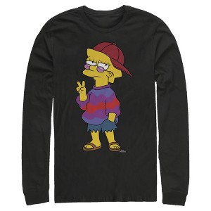 Men's The Simpsons Cool Lisa Long Sleeve Shirt - 1 of 4