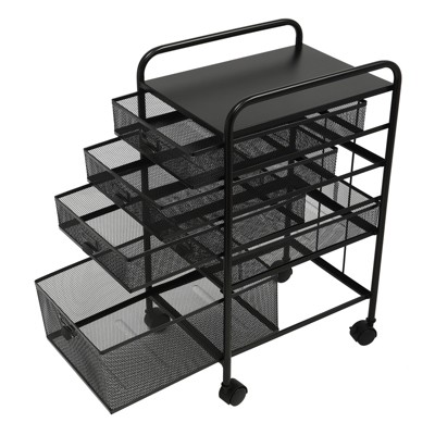 YIYIBYUS Rolling File Cabinet with 5 Drawers, Craft Cart Organizer with Wheels
