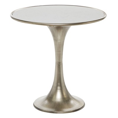 Industrial Marble Accent Table Silver - Olivia & May