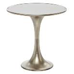 Industrial Marble Accent Table Silver - Olivia & May