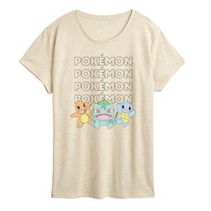 Women's - Pokémon - Partners Trio Pastel Pokemon Short Sleeve Graphic T-Shirt - 1 of 4