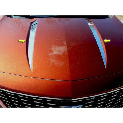 QAA is Compatible with 2019-2020 Cadillac XT4 2 Piece Stainless Hood Accent Trim HT59210