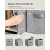 Portable Closet Organizer with 6 Storage Cubes & Hanging Rods, Foldable Non-Woven Fabric Shelves for Clothes/Shoes, Black & Cattail Gray - 4 of 4