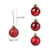 Unique Bargains Acrylic DIY Craft Party Christmas Tree Ornament Hanging Balls 1.57" 24 Pcs - 2 of 4