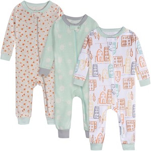 Onesies Brand Baby Neutral 3-Pack Footless Unionsuits - 1 of 4