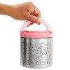 Juvale 22oz Stainless Steel Insulated Food Container with Handles - Cold and Hot Food Storage for Lunch, Travel (Pink) - 3 of 4