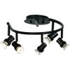 Pro Track Spiral 5-Head LED Ceiling Track Light Fixture Kit Spot Light GU10 Directional Adjustable Black Modern Kitchen Bathroom Dining 15 3/4" Wide - 3 of 4