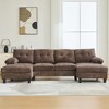 Whisen Chenille U-shaped Sectional Sofa with Dual Chaise Lounges, Storage Pockets and Armrest Pillows - 2 of 4