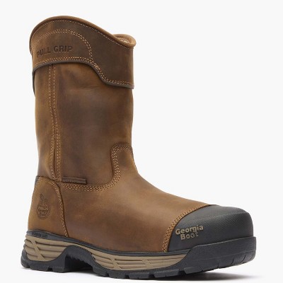 Men's Georgia Boot Durablend Edge 10" Waterproof Alloy Toe Pull On Work Boot