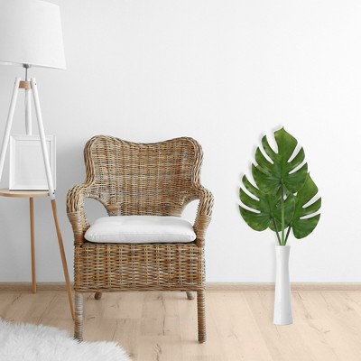 Green and Burgundy Split-Leaf Artificial Philodendron Spray, 23"