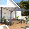 CLIHOME 10 ft. x 10 ft. Aluminum Sloped Patio Cover Outdoor Pergola with Polycarbonate Roof Panels - 2 of 4