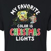 Women's - SpongeBob SquarePants - My Favorite Color Is Christmas Lights Cropped Graphic T-Shirt - 2 of 4
