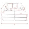 TiramisuBest 82" Upholstered Sofa, Modern Corduroy Cloud Sofa, Sectional Sofa with Ottoman and Throw Pillows, Cloud Soft Lounge - 4 of 4