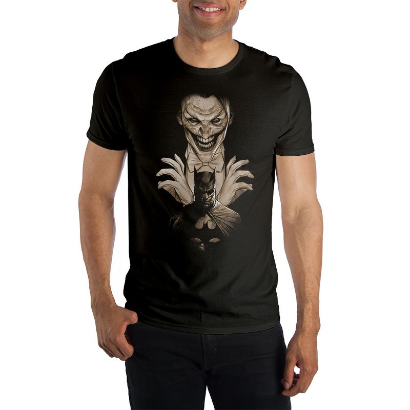 DC Comic Book Joker Villain Character  Black Graphic Tee Shirt, 1 of 4