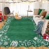 Christmas Area Rugs for Living Room Bedroom Scalloped Edge Xmas Festive Winter Decor Rug Soft Low Pile Non-Slip Rug - 2 of 4