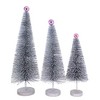 Cody Foster 18.0 Inch Silver Glitter Trees 3 Pc Set Christmas Village Decorate Bottle Brush Trees - 2 of 3