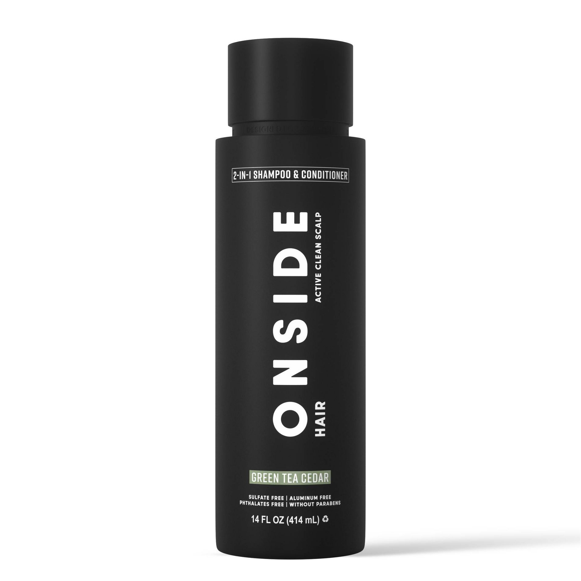 Onside 2-in-1 Shampoo and Conditioner - Green Tea Cedar - 14oz: Basic Cleansing, All Hair Types, Liquid Form
