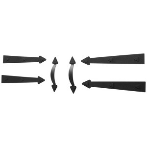 VEVOR Magnetic Garage Door Hardware Kit, Decorative Garage Door Hinges Handles, Black Carriage House Accents, No Installation Needed,Black - 1 of 4