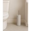 Home Mart Goods Modern Light Grey Toilet Brush Set with Holder - 15" Tall - 3 of 3