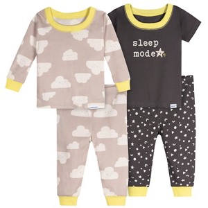 Onesies Brand Baby and Toddler Neutral 4-Piece Pajamas Sets - 1 of 4