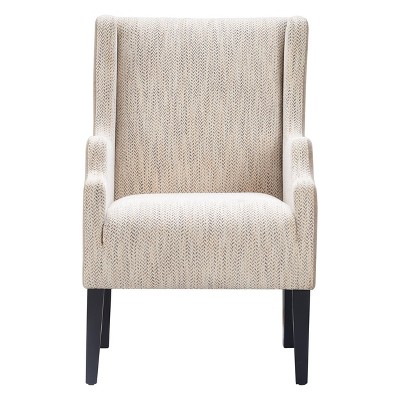 Barton Two-Tone Wingback Chair Brown/Beige - Finch