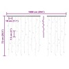 Curtain Icicle Light Colorful Plastic, Copper 32.8ft long - 3 of 4
