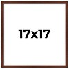 PosterPalooza | Square Classic Modern Brown Picture Frame - UV Acrylic, Foam Board Backing, Hanging Hardware - 2 of 4