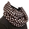 Wrapables Two Tone Warm Winter Knit Infinity Scarf, Dark Brown & White - 3 of 4
