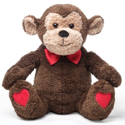Bearington Monkey Valentino The Heart Monkey Stuffed Animal, 6 Inch Valentine's Monkey Plush