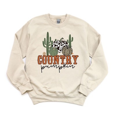 Simply Sage Market Women's Graphic Sweatshirt Country Pumpkin Cactus