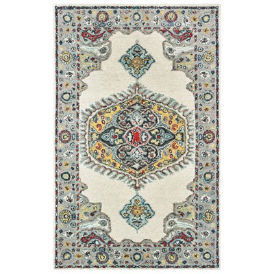Oriental Weavers Zahra 75505 Ivory/ Grey Indoor Area Rug - 5' x 8'
