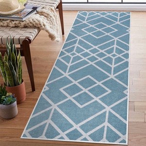 Sussexhome Non Skid Cotton Washable Laundry Room Indoor Runner Rug, 20" x 59" - 1 of 4