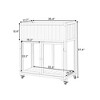 ORRD 35.4"x17.7"x37.4" Mini Wood Cold Frame, 2-Door Garden Greenhouse with Wheels, Raised Bed with Liner, Indoor/Outdoor, White - 4 of 4