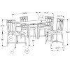 Monarch Specialties Dining Table Set 5Pcs Set Small 40Inch Rectangular Kitchen Metal Laminate Black Contemporary Modern - 3 of 3