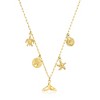 Ross-Simons 18kt Gold Over Sterling Sea Life Charm Paper Clip Link Necklace - 2 of 3