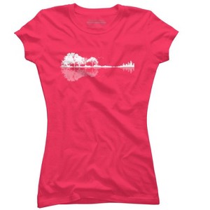 Junior's Design By Humans Nature Guitar By Maryedenoa T-Shirt - 1 of 3