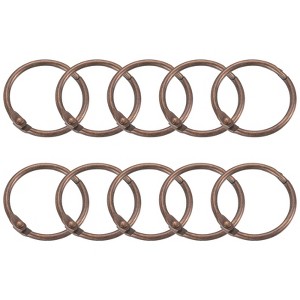 Unique Bargains Carbon Steel Loose Leaf Binder Snap Shower Curtain Rings 20 Pcs - 1 of 4
