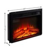SEVOBAL Indoor Fireplaces 23 inch Electric Fireplace 3D Log set insert, Free Standing Fireplace Heater for Indoor, Black, 23"*5.16"*17.13" - 3 of 4